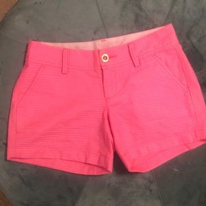 Bright Pink Lilly Pulitzer Callahan shorts